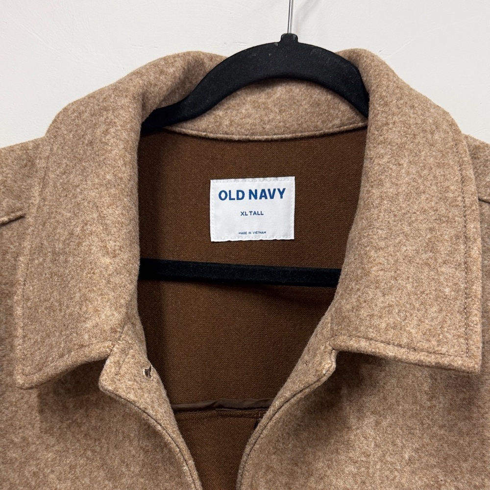Old Navy Camel Beige Shackey Oversized Size XL tall - Picture 4 of 8